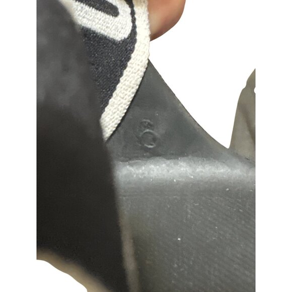 UGG Womens Size 6 Black Rubber Slide Sandals With Elastic Logo Straps For Comfor - Picture 7 of 7